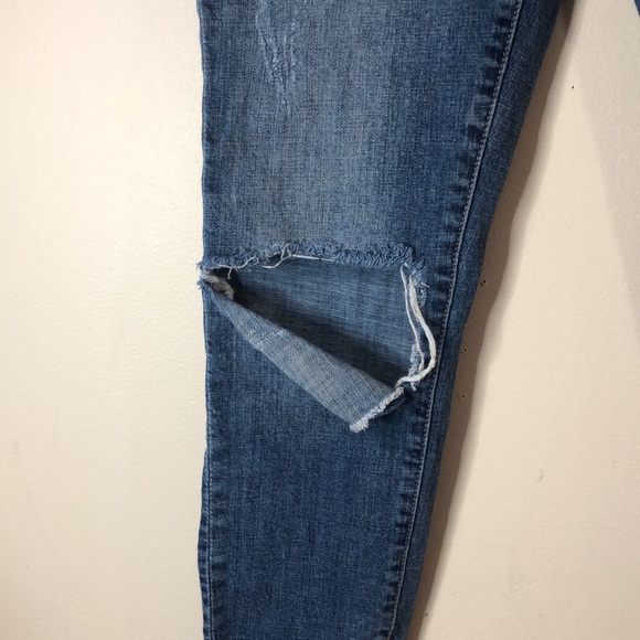 One Teaspoon Super High Waist Freebirds II Distressed Blue Jeans Size 27 - Picture 4 of 16